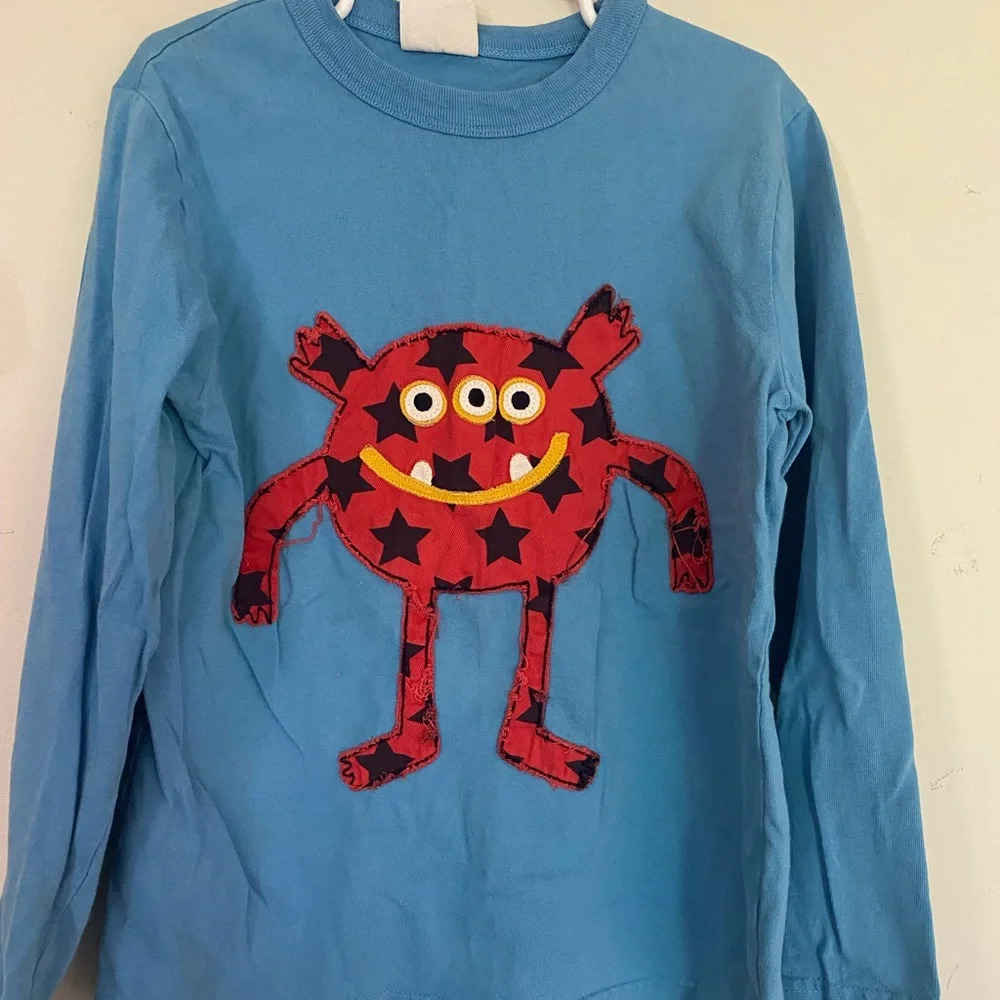 Mini Boden Monster Applique Shirt